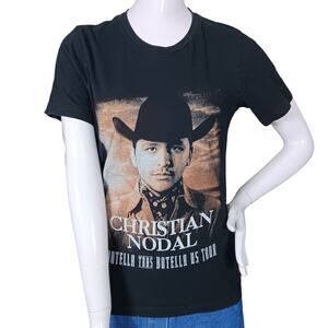 Christian Nodal Concert Tour Tee Size Small "Botella Tras Botella" Short Sleeve